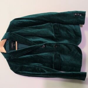 Talbots Teal Velvet Blazer